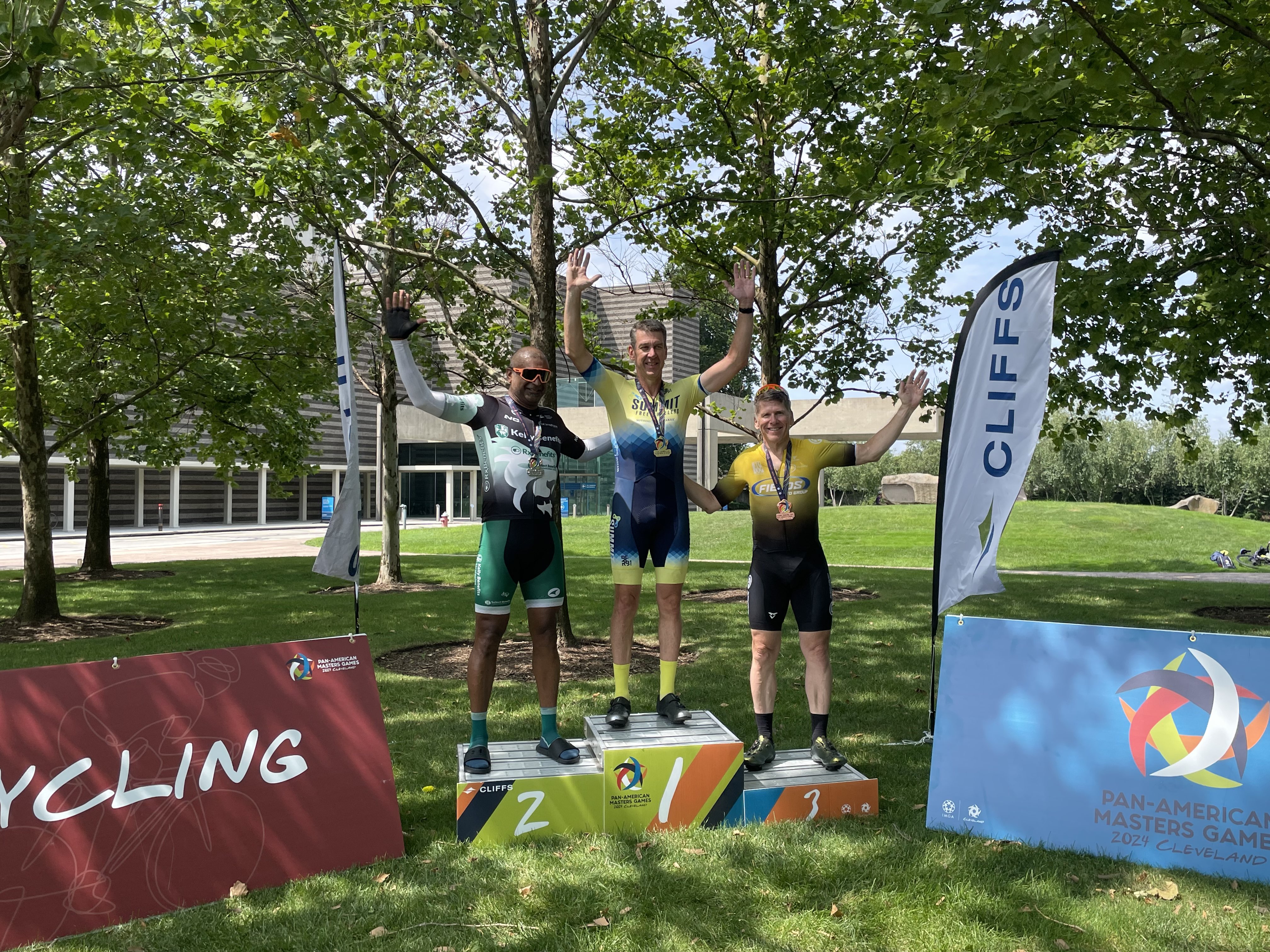 Jeff on the podium at the Pan-Am Masters Games