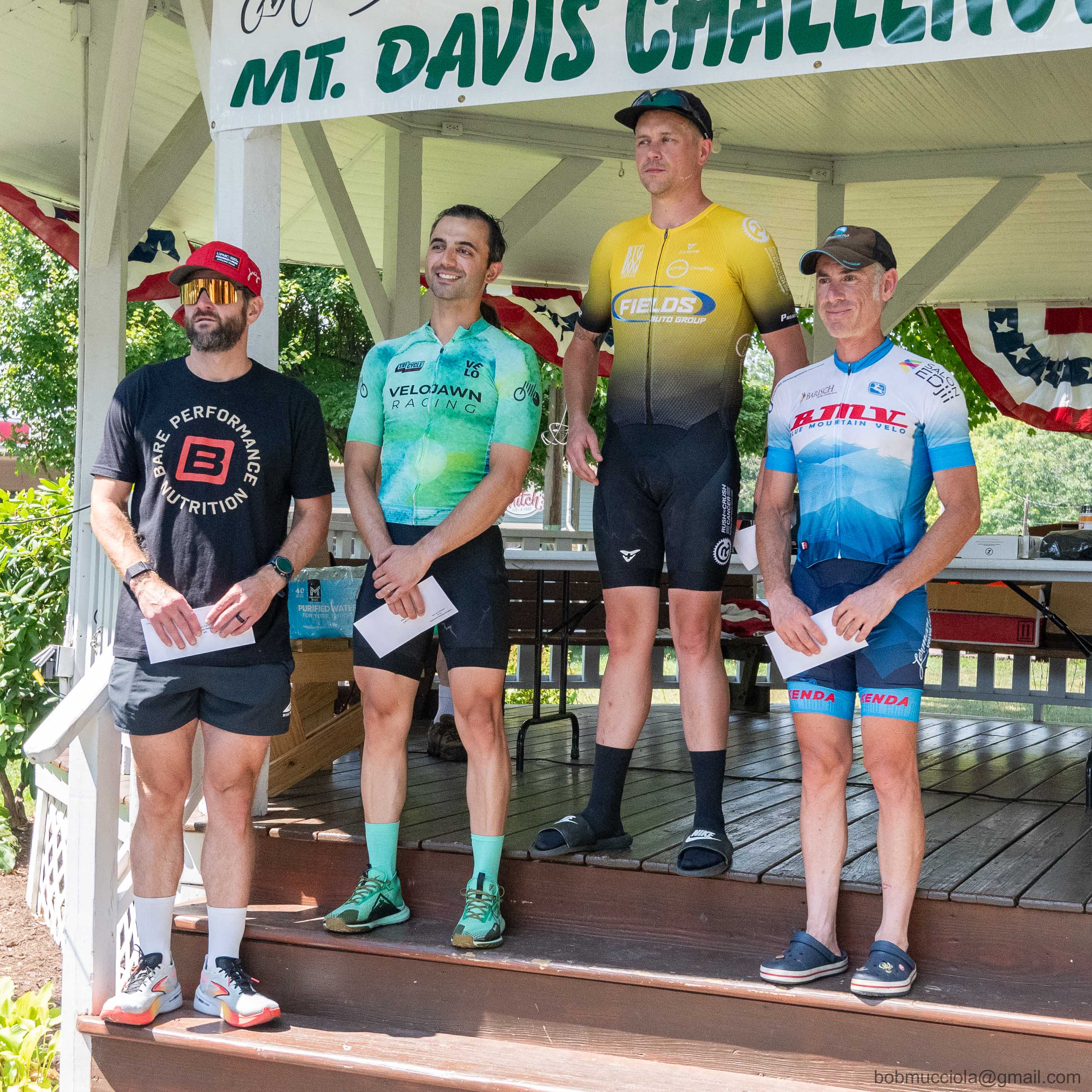 Curtis on the podium at Mt. Davis